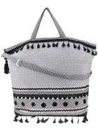 Dodo Bar Or - Embroidered Oversized Tote - Women - Cotton - One Size, Black, Cotton