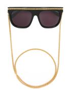 Stella Mccartney Eyewear 'falabella' Oversized Sunglasses - Black