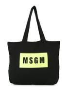 Msgm Kids - Branded Shoulder Bag - Kids - Cotton - One Size, Girl's, Black