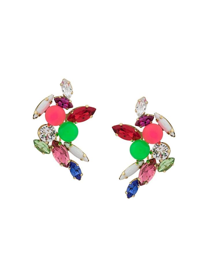 Shourouk Crystal Earrings - Pink