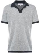 Orlebar Brown Textured Knit Shortsleeved Polo Shirt - Blue