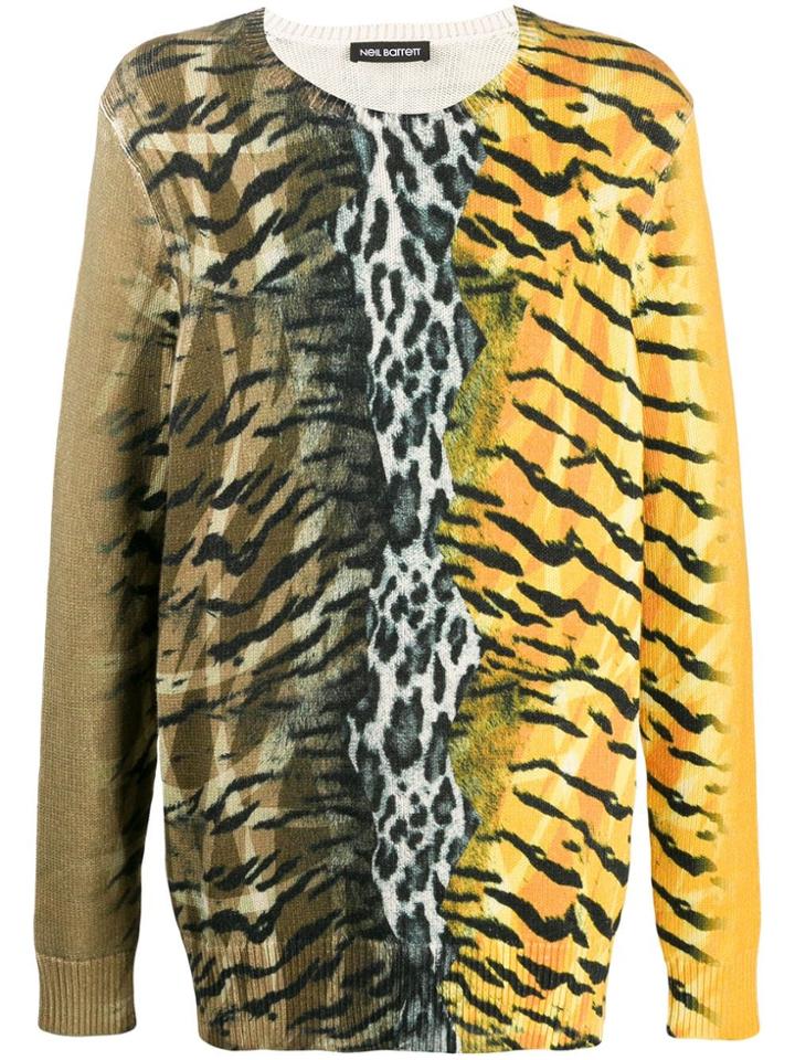 Neil Barrett Safari Print Jumper - Yellow
