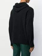 Laneus Knitted Long-sleeved Hoodie - Black