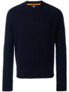 Ps By Paul Smith Crew Neck Ribbed Jumper, Men's, Size: Small, Blue, Wool/polyester/goat Suede