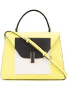 Valextra - Contrast-colour Bag - Women - Leather - One Size, Yellow/orange, Leather