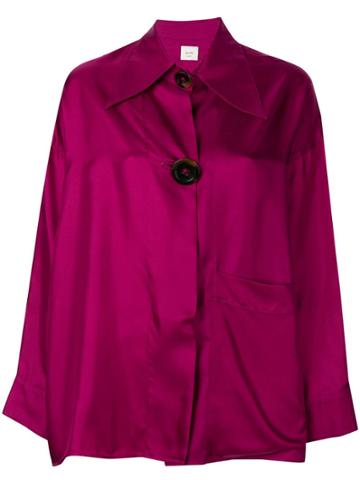 Alysi Oversized Long-sleeve Top - Pink & Purple