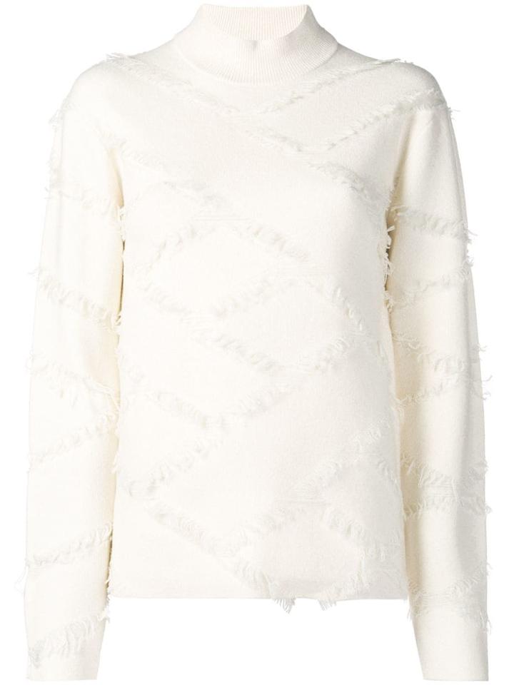 Chen Peng Fringed Jumper - White