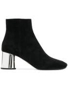 Prada Block Heel Ankle Boots - Black