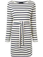 A.p.c. Striped Midi Dress - Neutrals