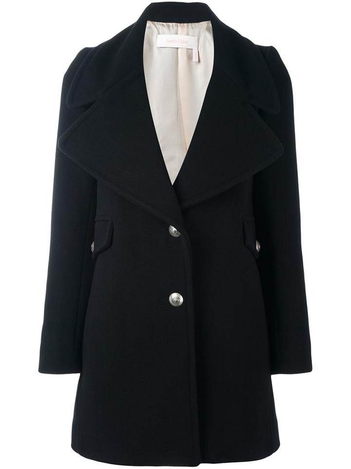 See By Chloé Button Front Short Coat