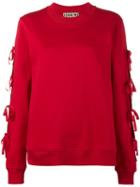 Jour/né - Lace-up Knitted Jumper - Women - Cotton - 40, Women's, Red, Cotton