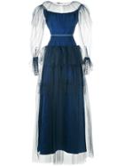 Alexis Mabille Layered Tulle Evening Dress - Blue