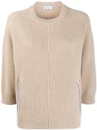 Brunello Cucinelli Zip Pocket Jumper - Brown