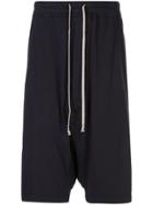 Rick Owens Drkshdw Dropped Crotch Track Shorts - Blue