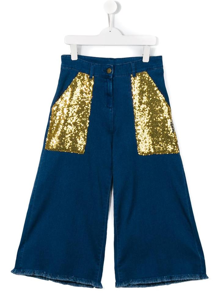 Une Fille Sequin Pocket Jeans, Girl's, Size: 16 Yrs, Blue