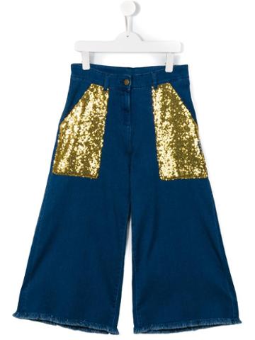 Une Fille Sequin Pocket Jeans, Girl's, Size: 16 Yrs, Blue