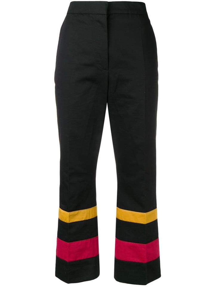 Marni Stripe Detail Cropped Trousers - Black