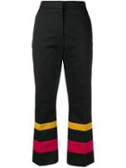Marni Stripe Detail Cropped Trousers - Black