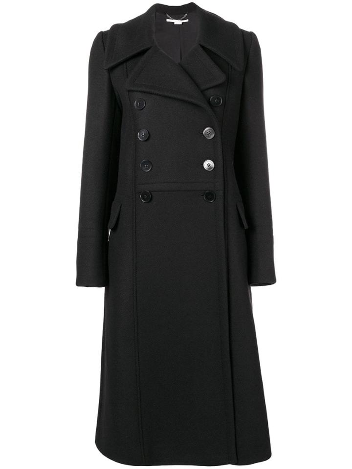 Stella Mccartney Double-breasted Flared Coat - Black