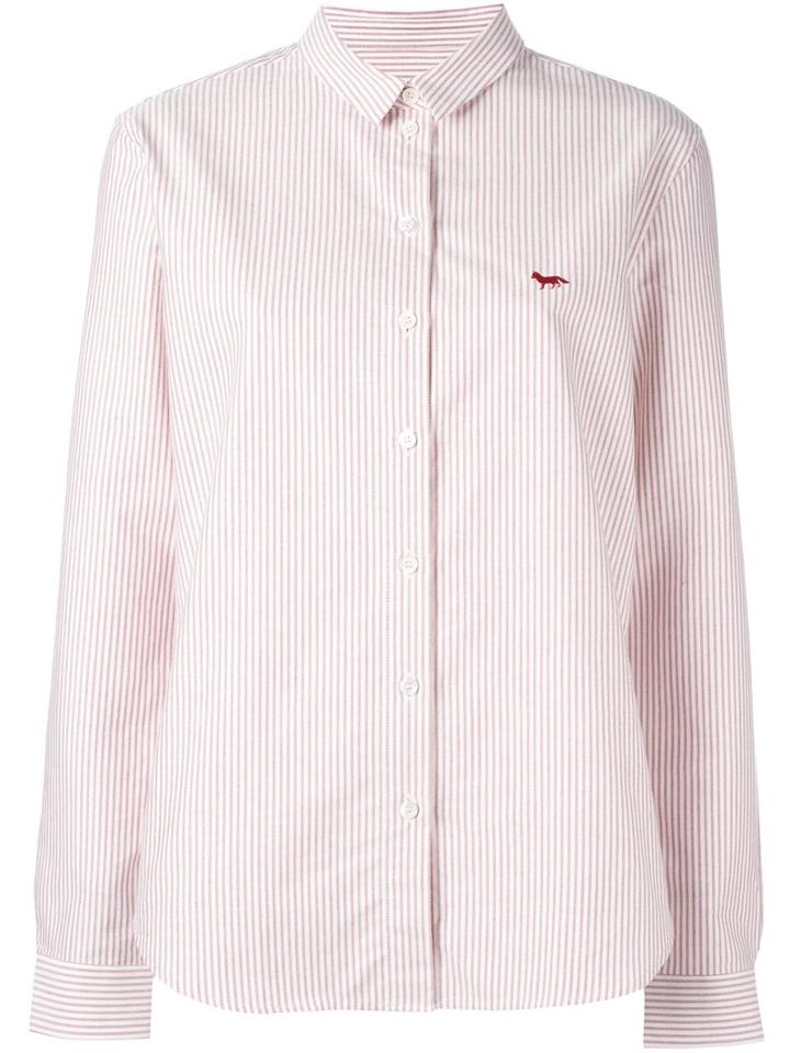 Maison Kitsuné Striped Shirt, Women's, Size: 36, Red, Cotton