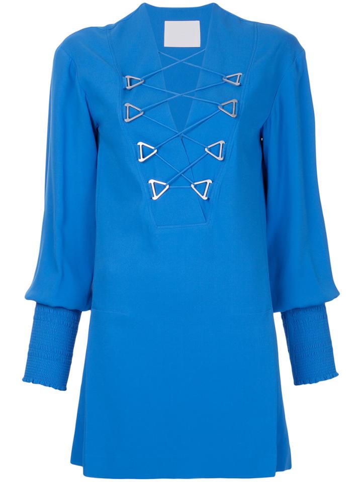 Dion Lee Military Blouson Mini Dress - Blue