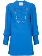 Dion Lee Military Blouson Mini Dress - Blue