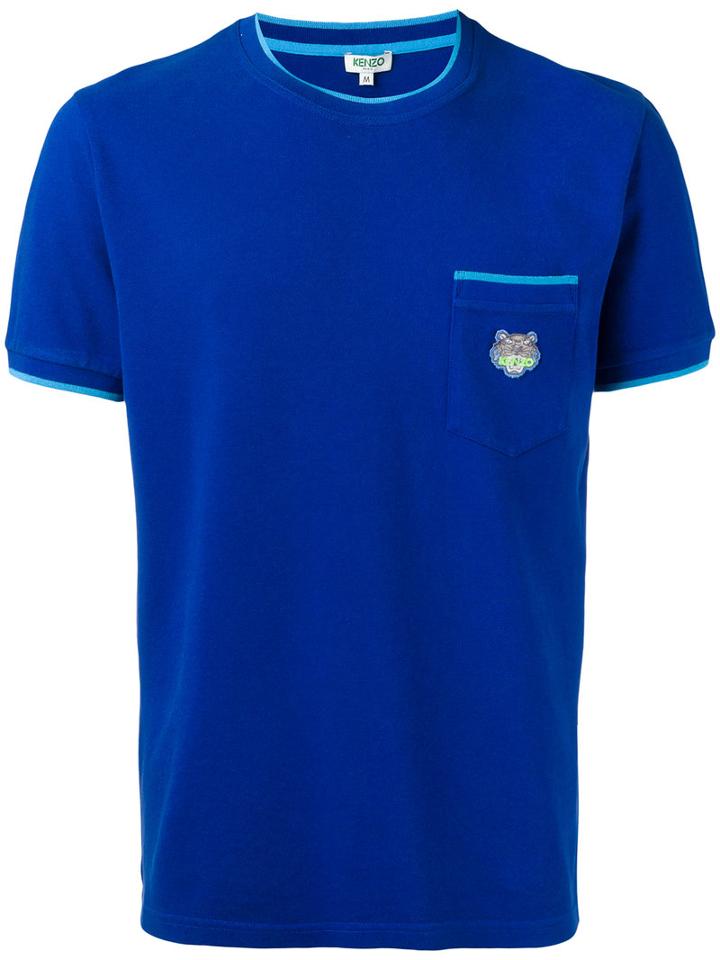 Kenzo - Tiger Pocket T-shirt - Men - Cotton - Xl, Blue, Cotton