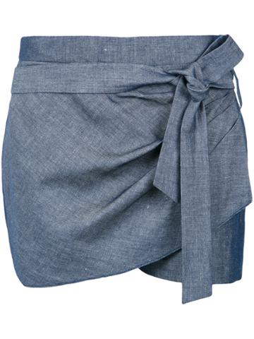 Giuliana Romanno Flap Pockets Skorts - Blue