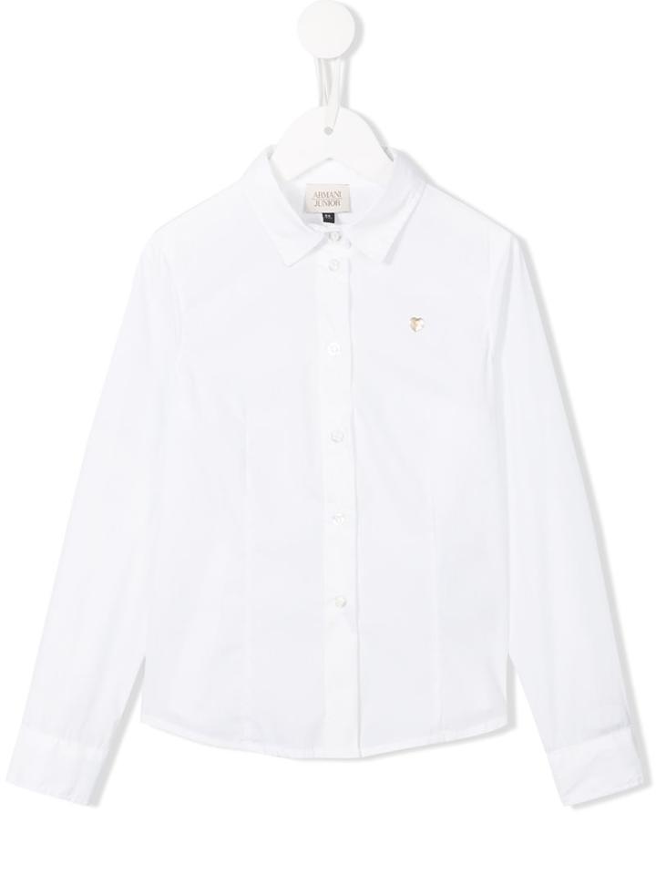 Armani Junior Classicc Shirt, Girl's, Size: 10 Yrs, White