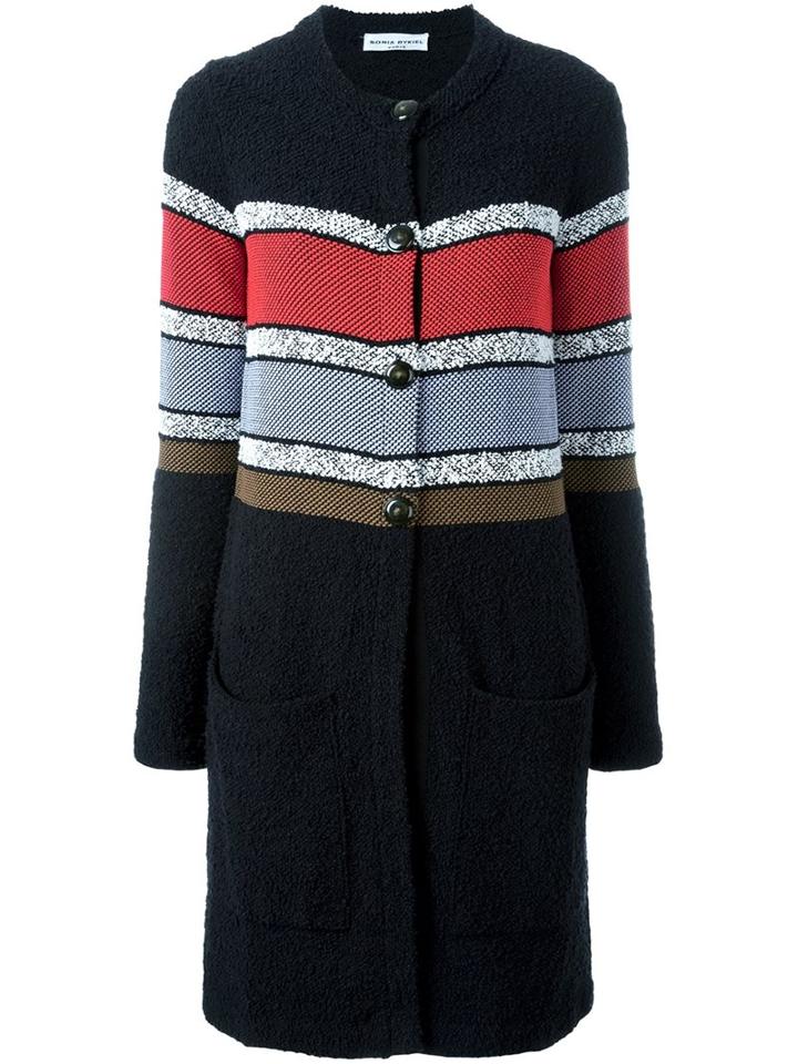 Sonia Rykiel Long Cardigan, Women's, Size: 38, Black, Cotton/polyamide