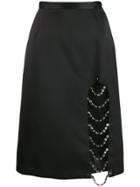 Christopher Kane Crystal Split Skirt - Black