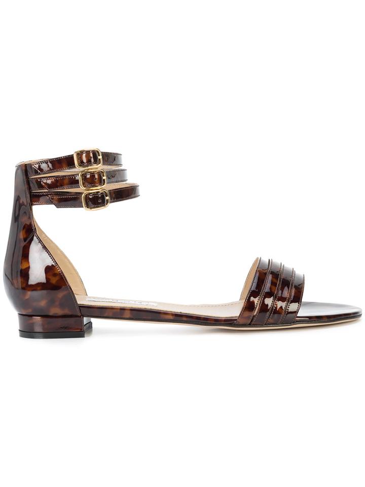 Henri Lepore Dezert Tortoiseshell Strappy Sandals - Brown