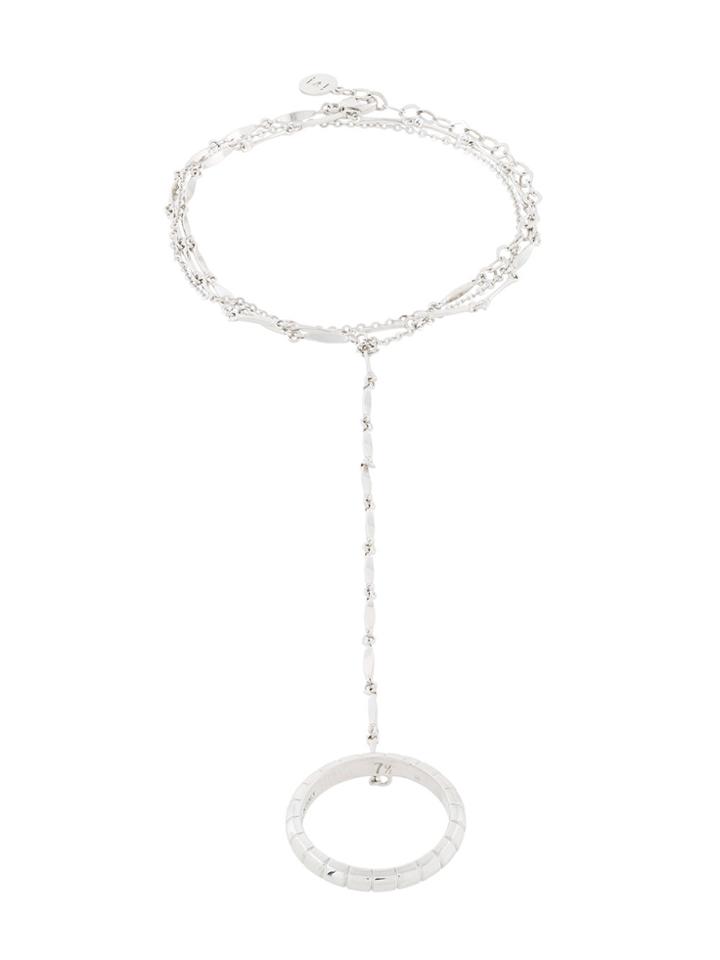I.v.i. Dalhia Rail Ring Handchain - Metallic