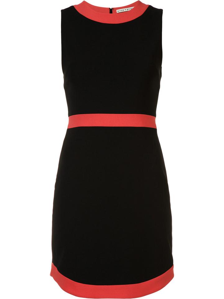 Curved Hem Mini-dress - Women - Polyester/spandex/elastane/acetate - 8, Black, Polyester/spandex/elastane/acetate, Alice+olivia