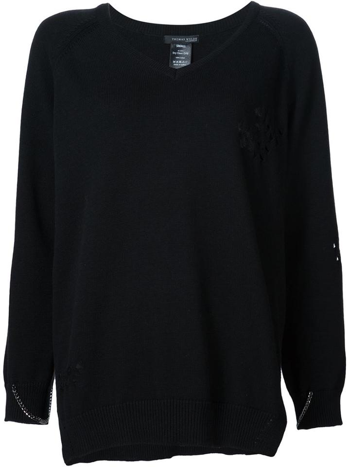 Thomas Wylde Distressed Sweater