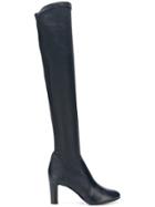 A Plan Application Thigh High Boots - Blue
