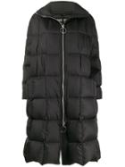 Ienki Ienki Padded Long-line Coat - Black