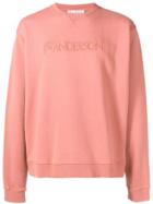 Jw Anderson Dusty Rose Jwa Logo Embroidery Sweatshirt - Orange