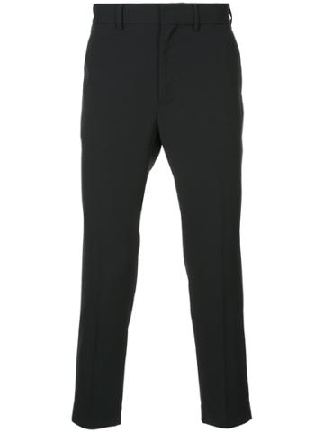 Clane Homme Cropped Slim Fit Trousers - Black