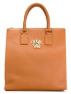 Versace Palazzo Medusa Tote, Men's, Nude/neutrals, Calf Leather