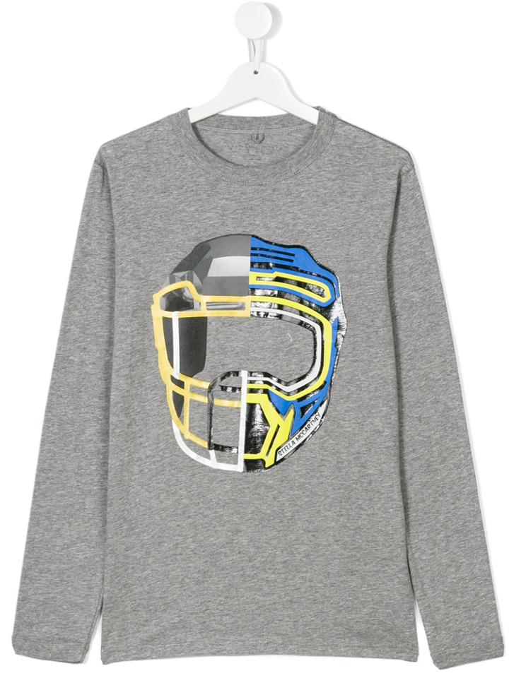 Stella Mccartney Kids Teen Long Sleeve Printed T-shirt - Grey