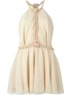 Jay Ahr Rope Detail Mini Dress, Women's, Size: 34, Nude/neutrals, Cotton