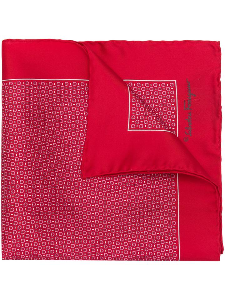 Salvatore Ferragamo Small Square Scarf - Red