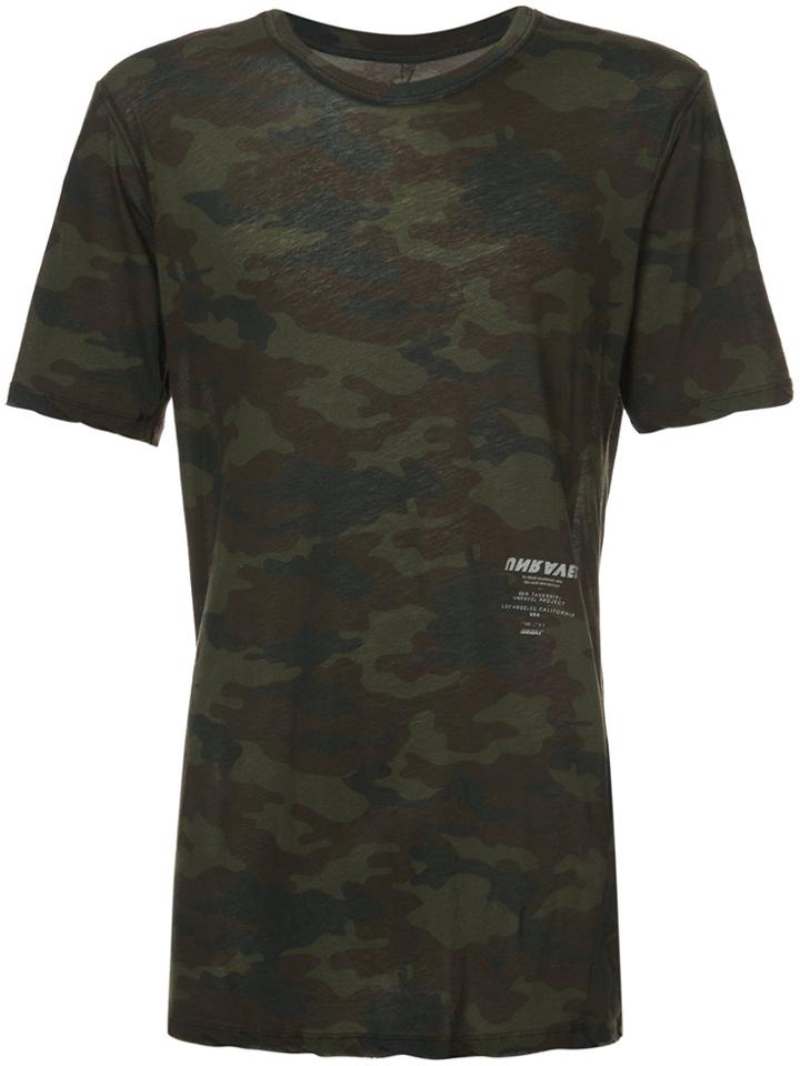 Unravel Project Crew Neck Camouflage T-shirt - Multicolour