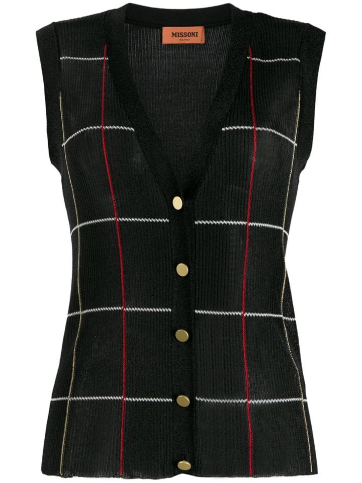 Missoni Buttoned Knit Vest - Black