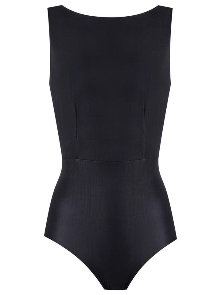 Haight Open Back Panelled Swimsuit, Women's, Size: P, Black, Polyamide/spandex/elastane