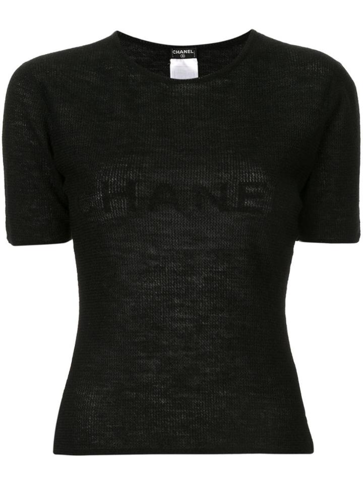 Chanel Vintage Hane Ribbed Top - Black