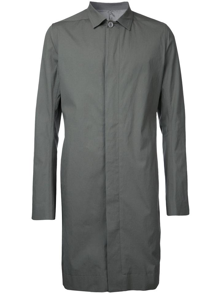 Rick Owens - Mac Coat - Men - Cotton/viscose/rubber - 52, Grey, Cotton/viscose/rubber