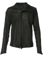 Devoa Front Zip High Neck Jacket - Black
