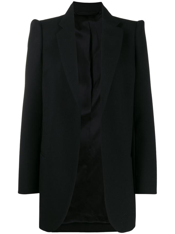 Balenciaga Structured Shoulders Blazer - Black